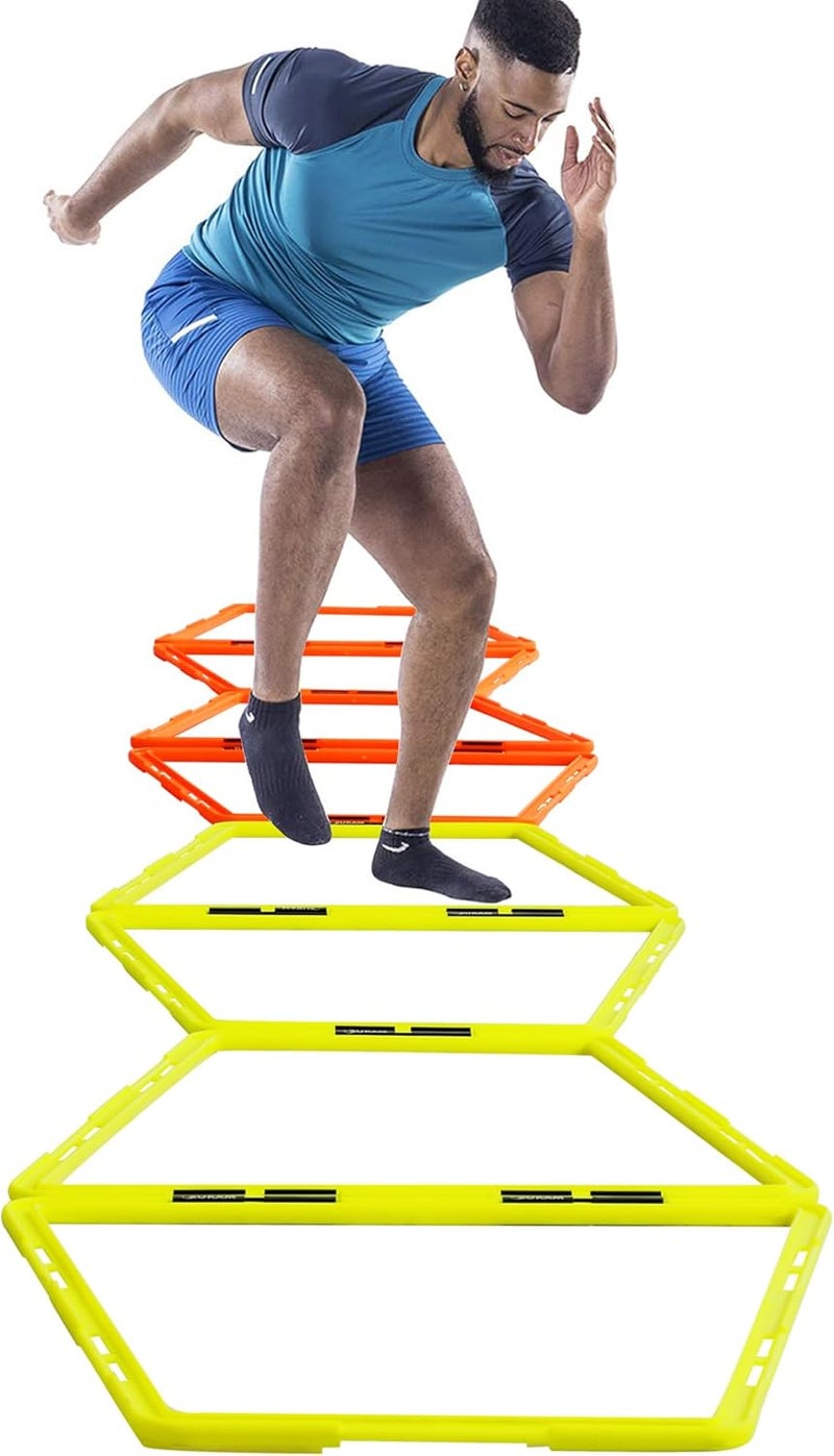 ZUKAM Trapezoid Agility Rings for Speed Training & Agility Footwork Training Speed Hurdles Ladder with Carrying Bag - Image 5